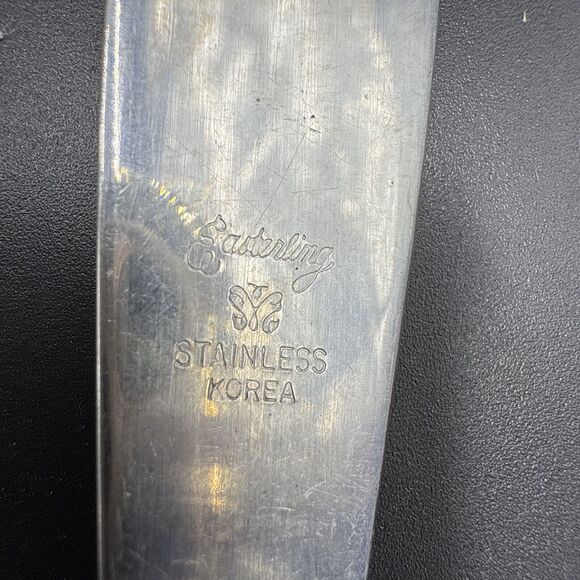 Easterling Valhalla Dinner Butter Knife Stainless Vintage Korea Set of 6 1950s - Picture 4 of 4